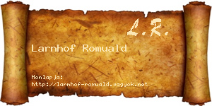 Larnhof Romuald névjegykártya